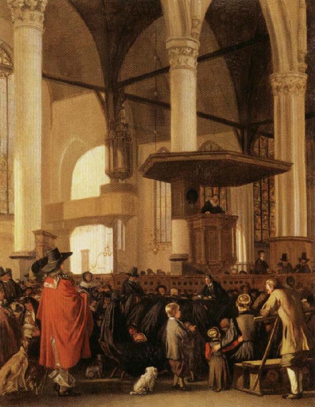 WITTE, Emanuel de Interior of the Oude Kerk in Amsterdam oil painting image